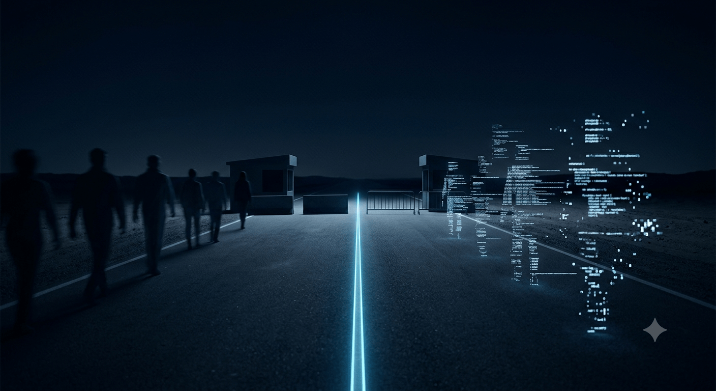 Confine tra umano e digitale Confine simbolico tra mondo umano e digitale nell’era dell’intelligenza artificiale